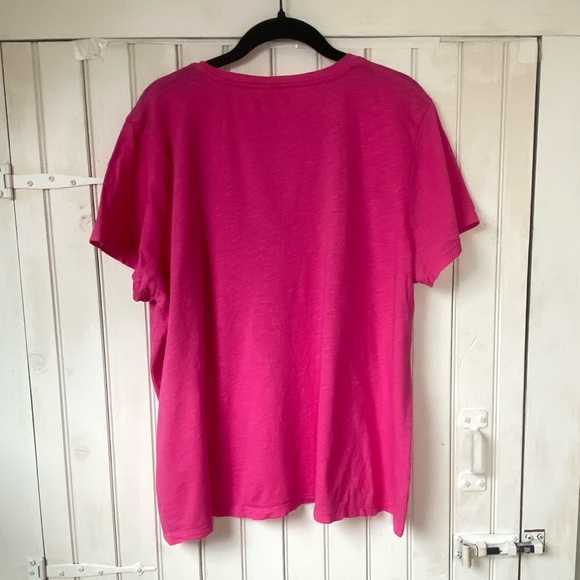 Madewell XXL Pink V-neck T-shirt XXL 100% Cotton - Picture 3 of 8